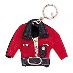 All Red Leather Key Chain Jacket