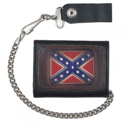 Biker trifold chain wallet with Rebel