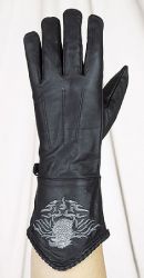 Leather Gloves With Eagle