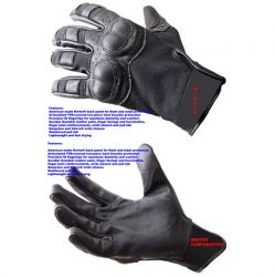 Double Hard Knuckle Gloves Black Color