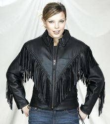 Ladies Jacket with Braid and Fringes, Side Laces