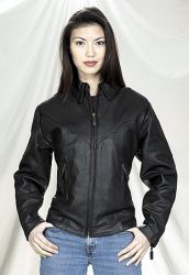 Ladies Motorcycle Jacket with Zip-out Thinsulate Lining