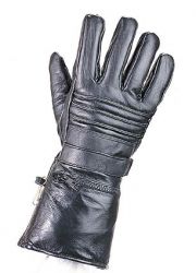 All Leather Gaunlet Gloves with Velcro