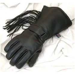 All Leather Gloves With Fringes and Thinsulate Lining