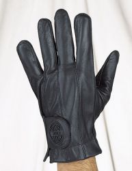 Leather Gloves With Gel and Velcro