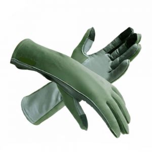 Nomex Flight Gloves with i Touch Screen Fingers in Sage Green Color