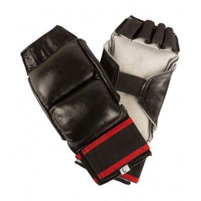 Karate Hand Protectors W-O Thumb loop Black Red