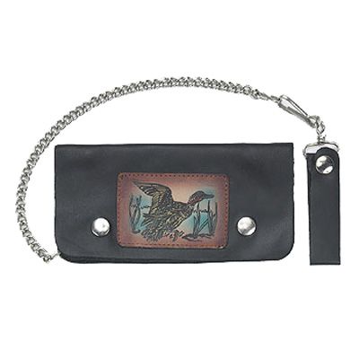 Biker bifold chain wallet with Duck